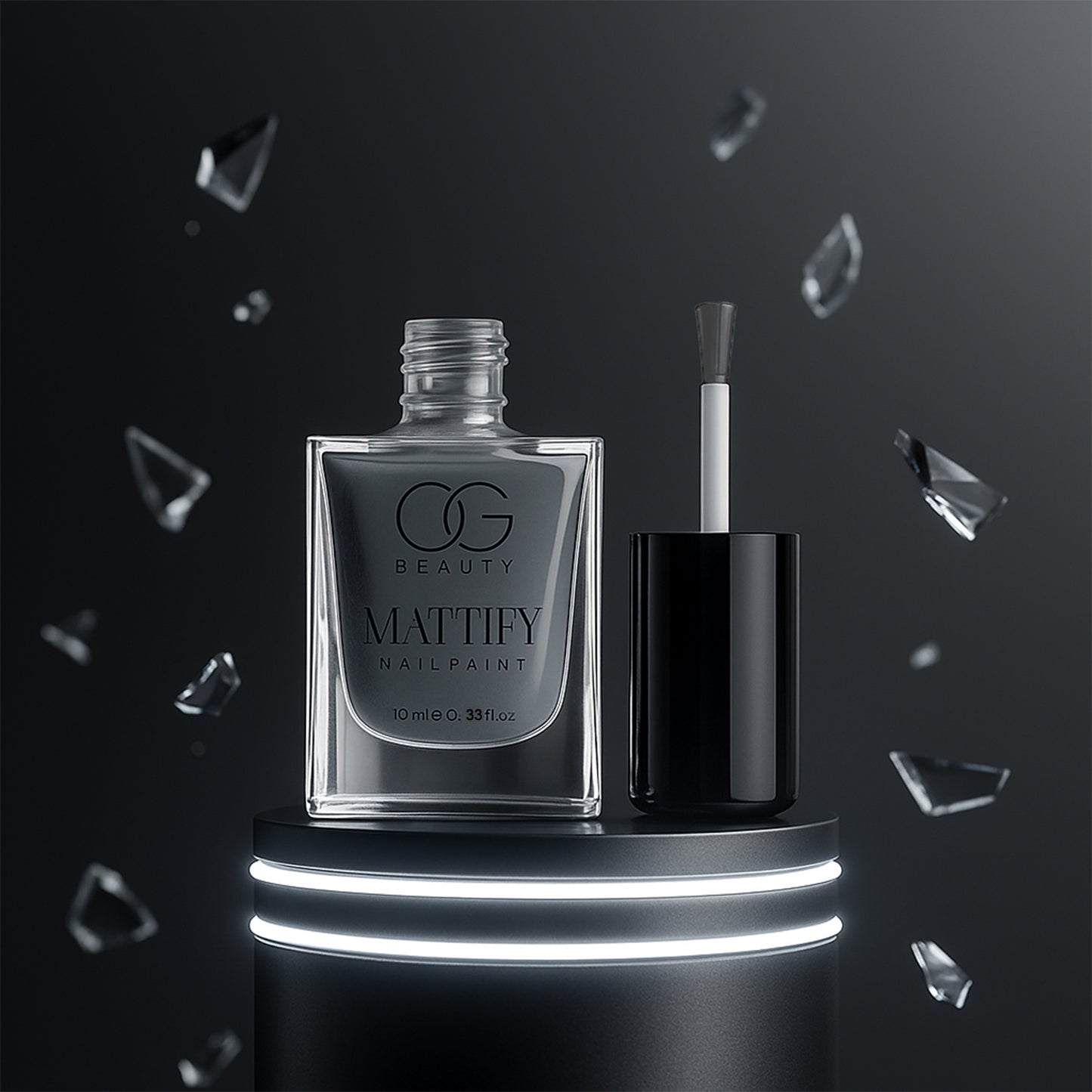 OG Beauty Calm Grey Matte Nail Paint + FREE Assorted Nail Paint