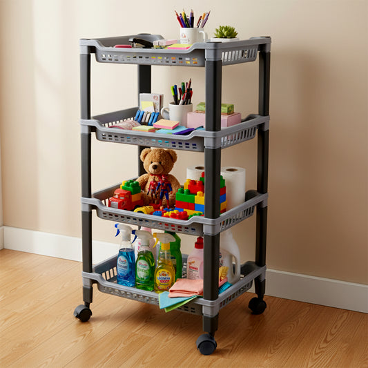 Apex 4-layer Big Multipurpose Plastic Storage Rack