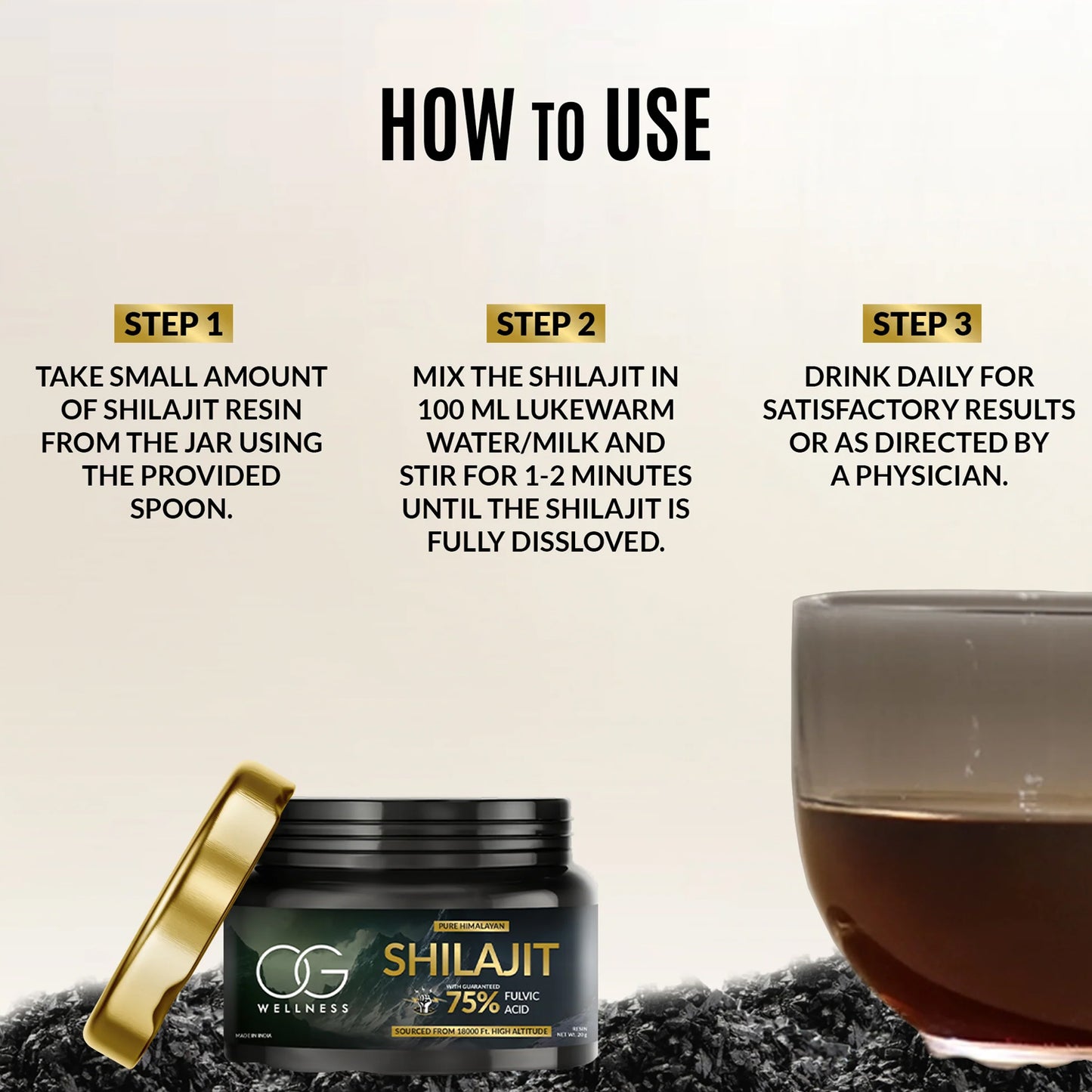 OG Wellness Pure Himalayan Shilajit Resin 20 GM – Natural Energy Booster with 75% Fulvic Acid for Strength, Stamina & Immunity
