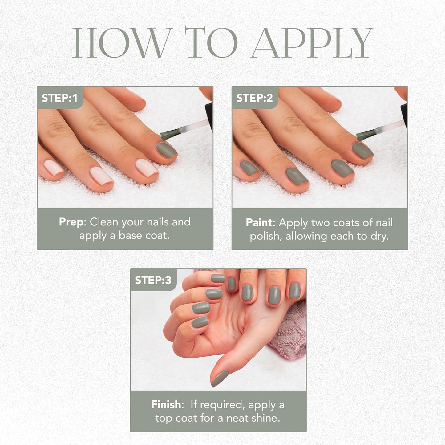 OG Beauty Pearl Grey Gel Nail Polish + FREE Assorted Nail Paint