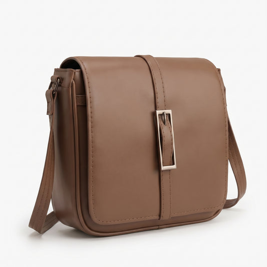 Classic Caramel Sling Bag for Women