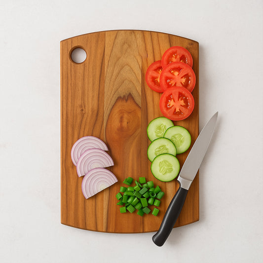 Supermom Premium Teak Wood Chopping Board for Kitchen – Heavy Duty Wooden Cutting Board for Vegetables, Fruits, Meat & Multipurpose Kitchen Use
