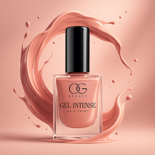 OG Beauty Pastel Peach Gel Intense Nail Polish 10 ML – Long-Lasting, Quick-Dry, Gel Finish for Salon & Home Use
