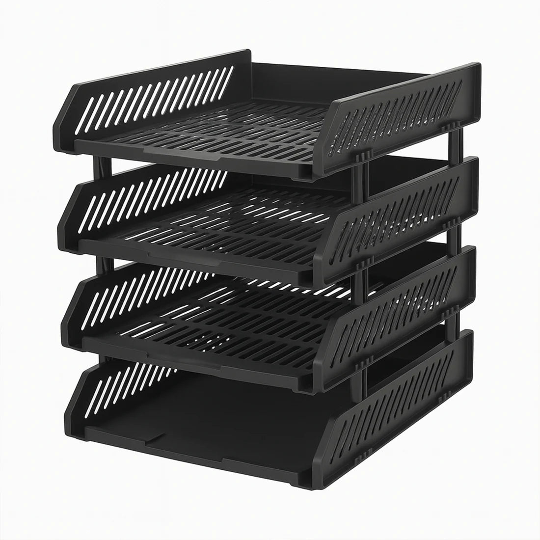 4-Layer Multifunctional File Rack with Drawers – Office Desk Organizer & Document Storage Box