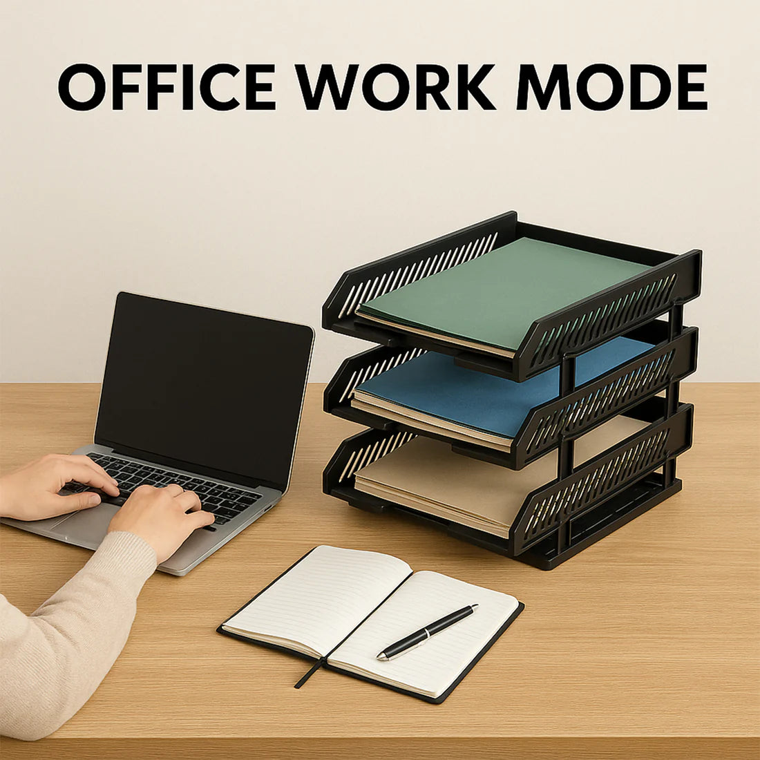 4-Layer Multifunctional File Rack with Drawers – Office Desk Organizer & Document Storage Box