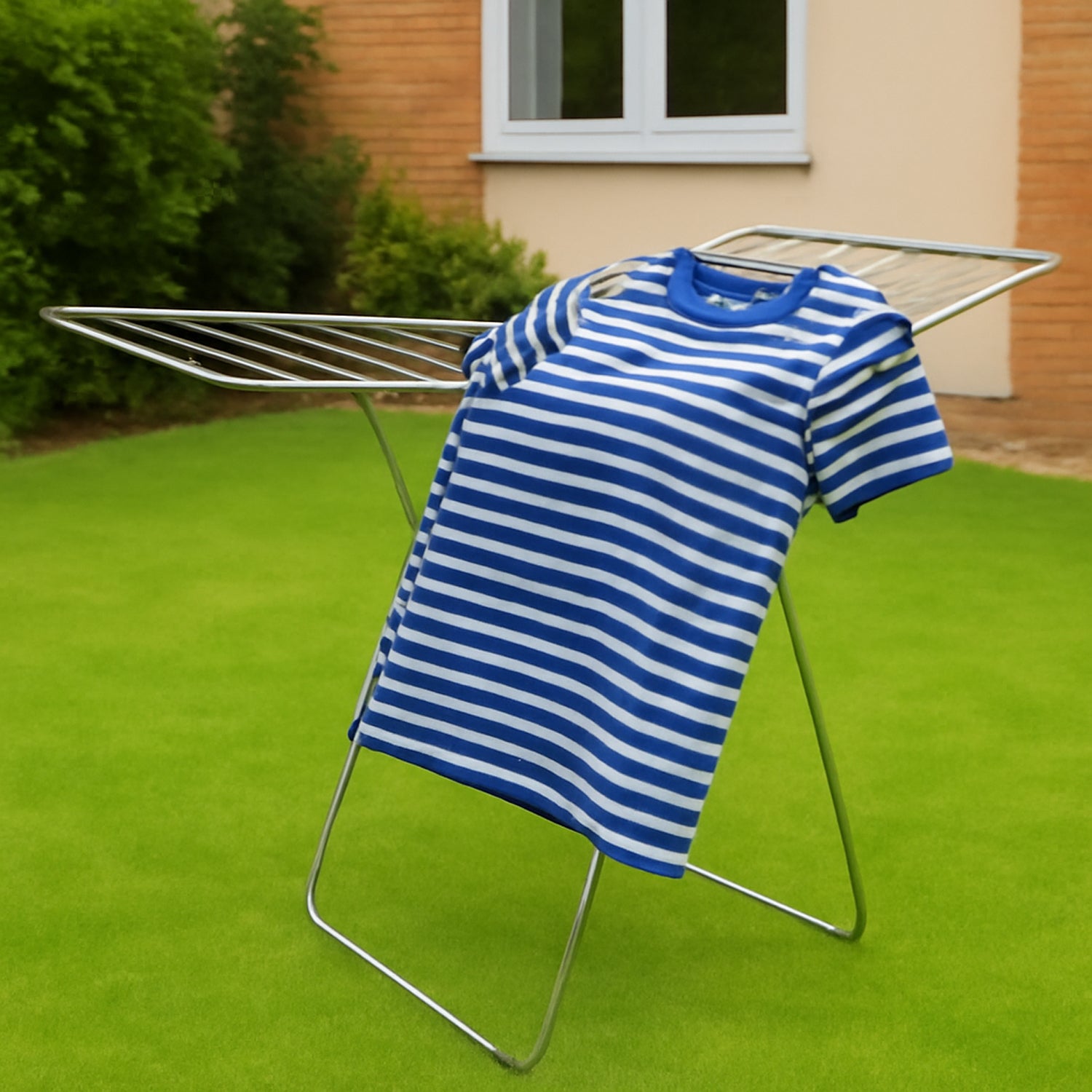 Stainless Steel Heavy Duty Foldable Cloth Drying Stand (1 Pc)