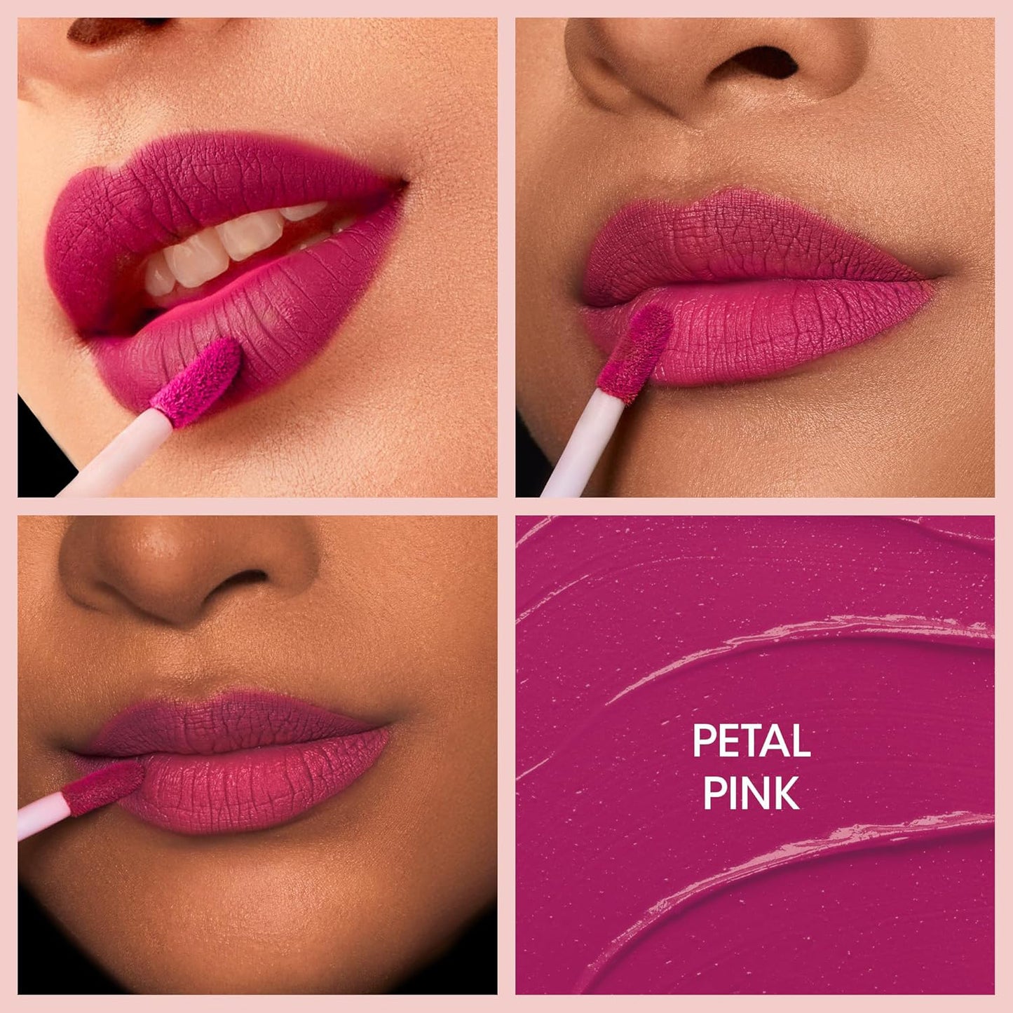 OG Beauty Petal Pink Moisture Lock Liquid Lipstick – Long-Lasting Matte Finish with Hyaluronic Acid & Vitamin E – 4.5 ML