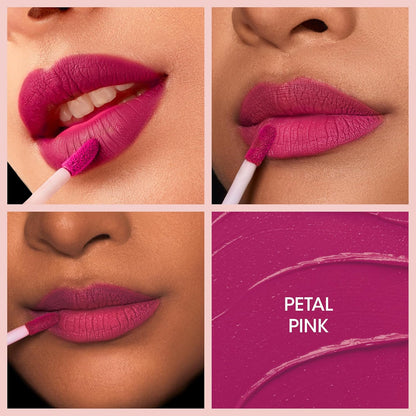 OG Beauty Petal Pink Moisture Lock Liquid Lipstick – Long-Lasting Matte Finish with Hyaluronic Acid & Vitamin E – 4.5 ML