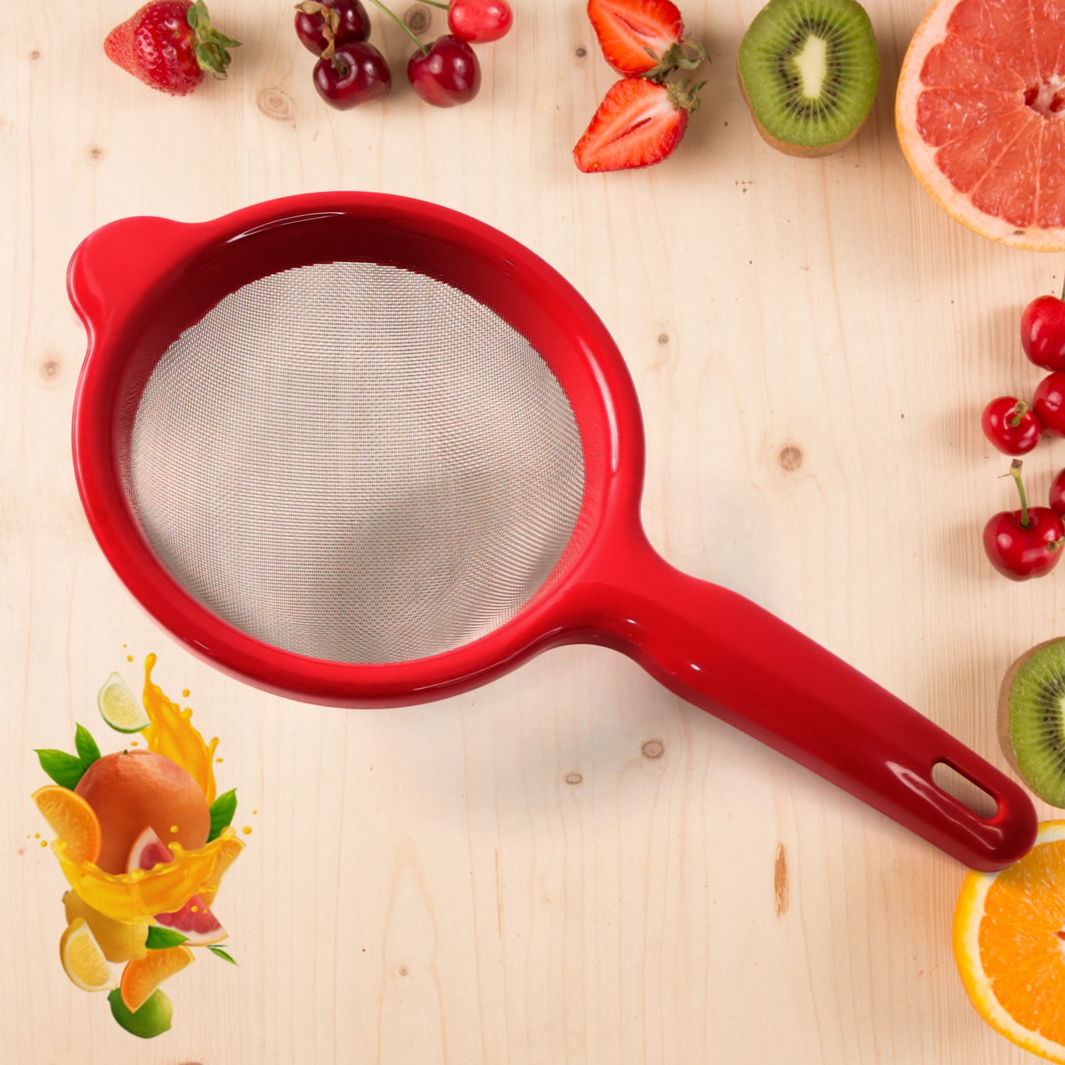 Apex Medium Pulpy Juice Strainer – Durable Plastic & Fine Mesh Filter for Juices, Soups & Sauces