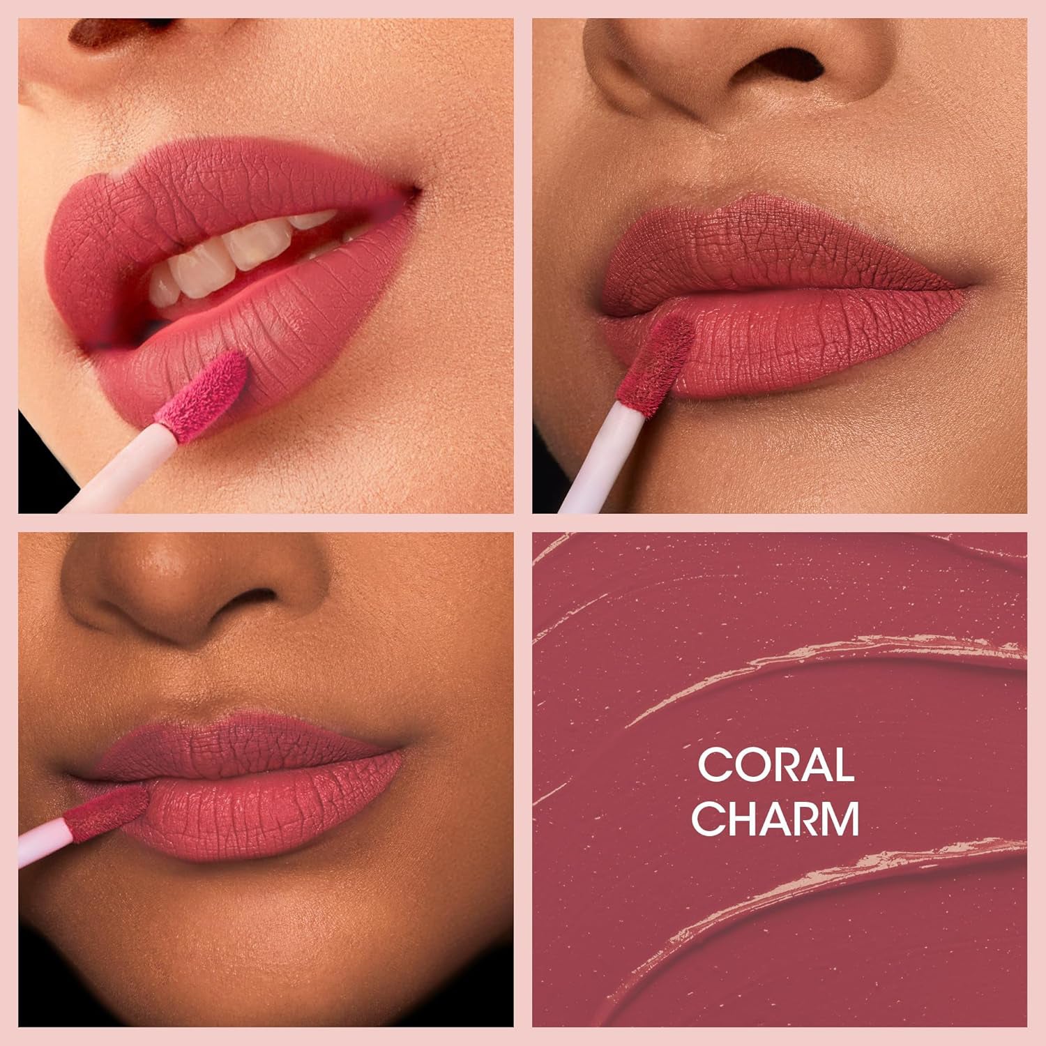 OG Beauty Coral Charm Moisture Lock Liquid Lipstick – Long-Lasting Matte Finish with Hyaluronic Acid & Vitamin E – 4.5 ML