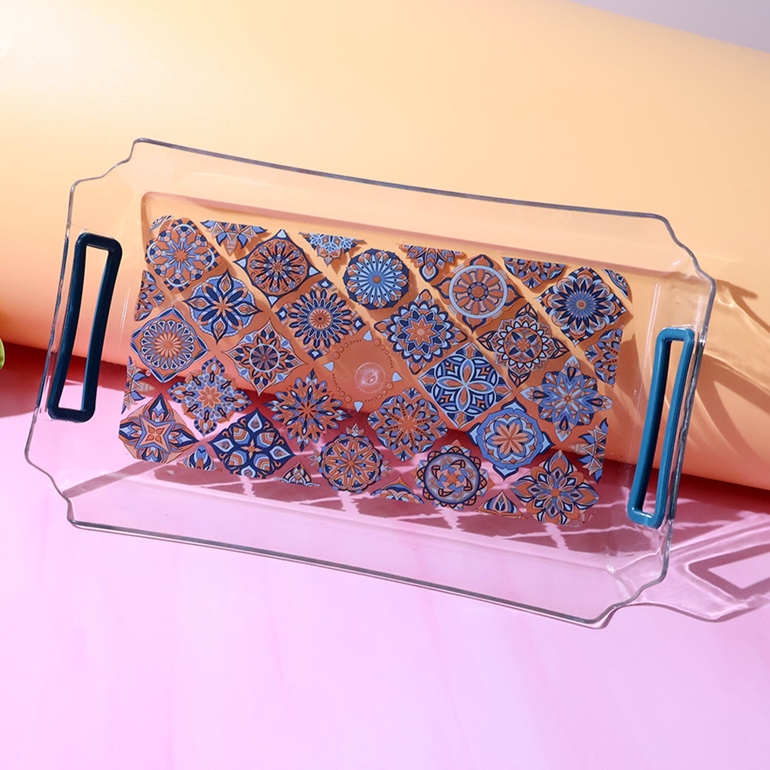 Supermom 3-Piece Multipurpose Serving Tray Set with Easy-Grip Handles – Nesting Trays for Tea, Snacks, Breakfast &amp; Party Serving