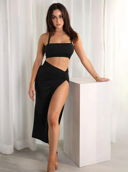 Women Trendy Black Co-ord Set