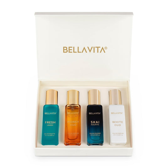 Bellavita Premium Luxury Unisex Perfume Gift Set (4 Pc 20 Ml Each)