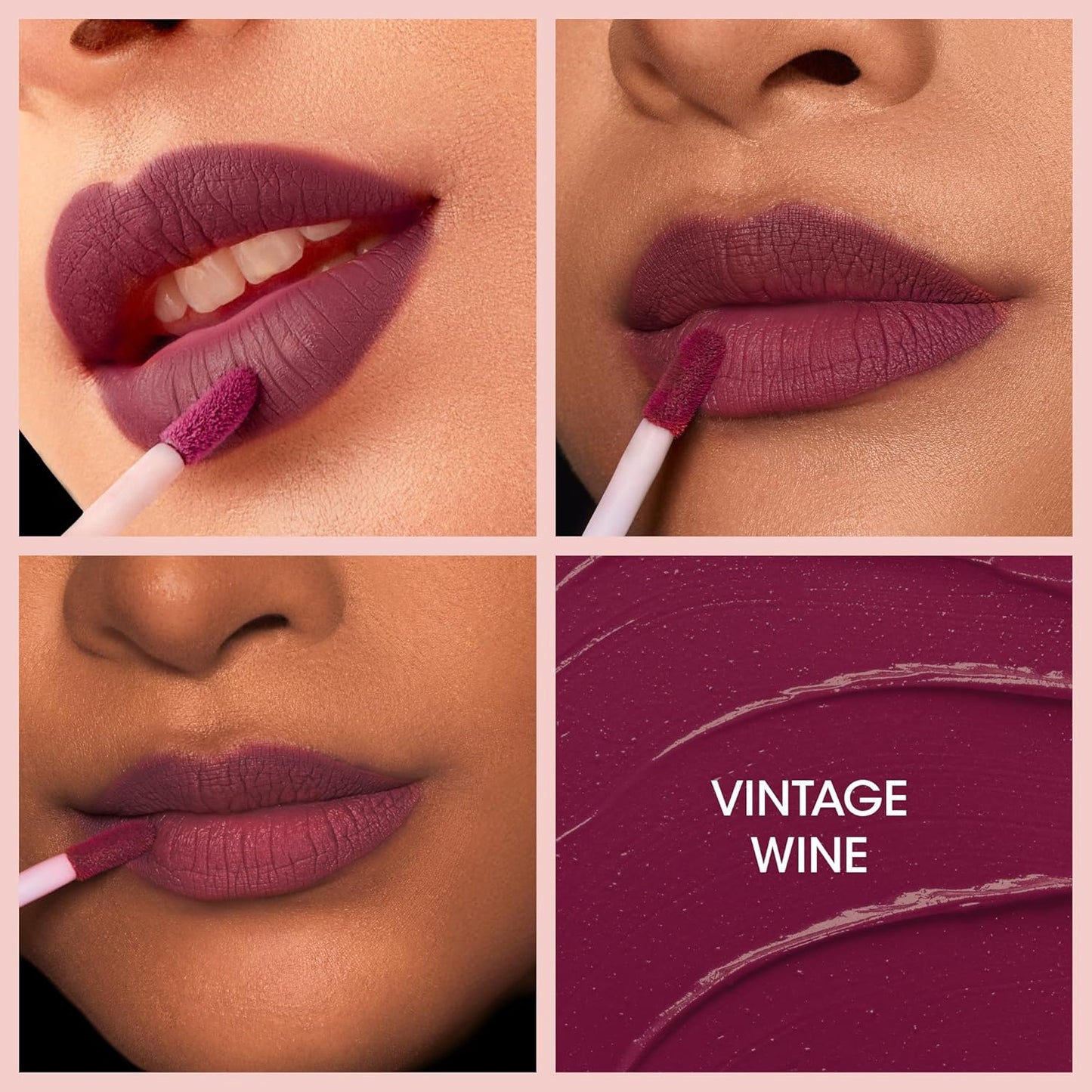 OG Beauty Vintage Wine Moisture Lock Liquid Lipstick – Long-Lasting Matte Finish with Hyaluronic Acid & Vitamin E – 4.5 ML