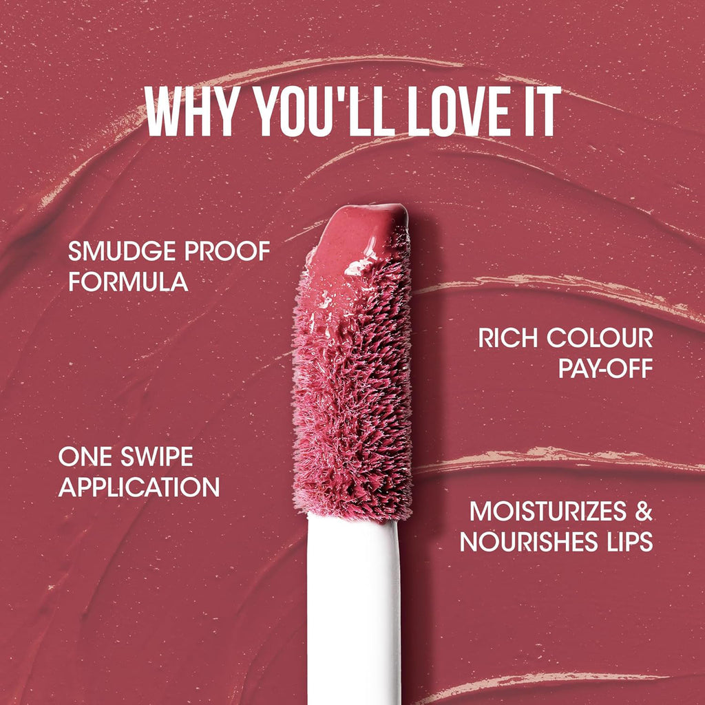 OG Beauty Coral Charm Moisture Lock Liquid Lipstick – Long-Lasting Matte Finish with Hyaluronic Acid & Vitamin E – 4.5 ML