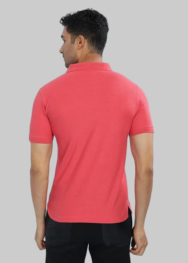 BYMN VYR Men Solid Polo Neck Pure Cotton T-Shirt