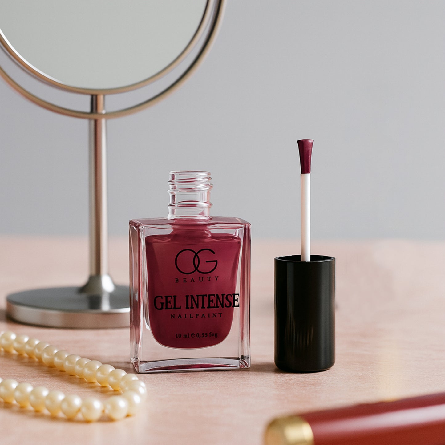 OG Beauty Burgundy Plum Gel Nail Polish + FREE Assorted Nail Paint