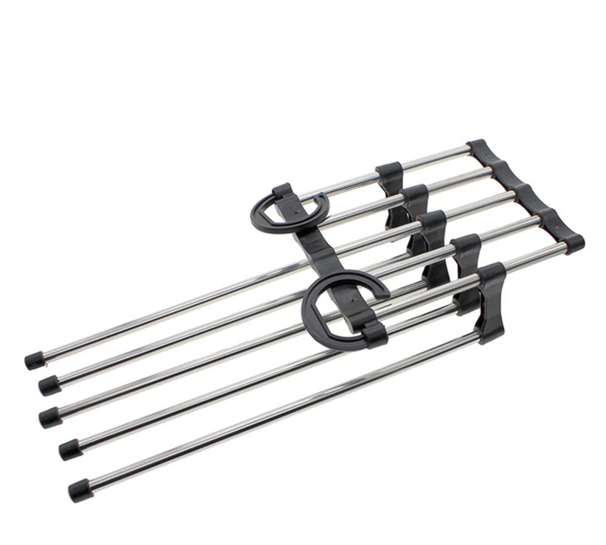 Adjustable 5-in-1 Trouser & Pants Hanger Organizer – Space-Saving Stainless Steel Multi-Layer Closet Hanger