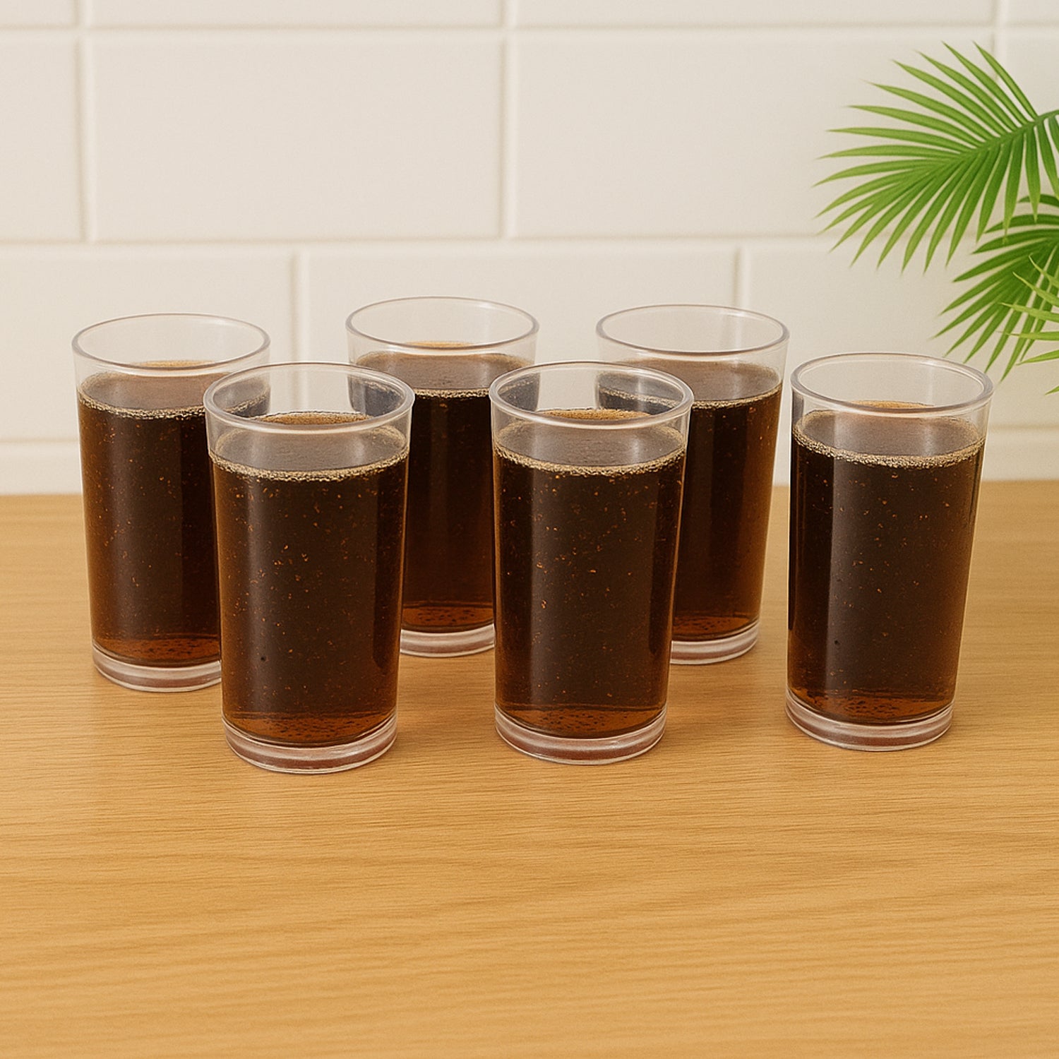 Supermom Plastic Martini Clear Glass Set – 6 Pc, 300 ML Each, Unbreakable & Reusable