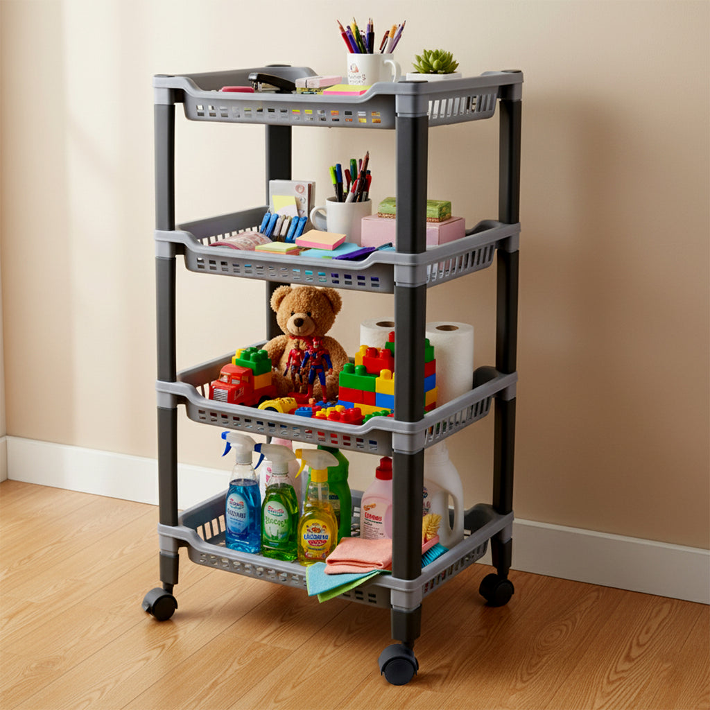 Apex 4-layer Big Multipurpose Plastic Storage Rack