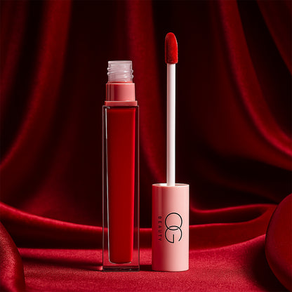 OG Beauty Red Rush Moisture Lock Liquid Lipstick – Long-Lasting Matte Finish with Hyaluronic Acid & Vitamin E – 4.5 ML