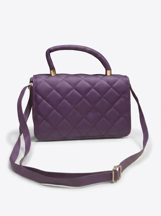Royal Amethyst Quilted Luxe Handbag