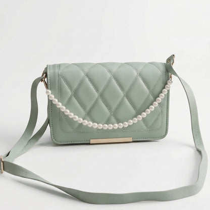 Elegant Pearl Chain Crossbody Handbag