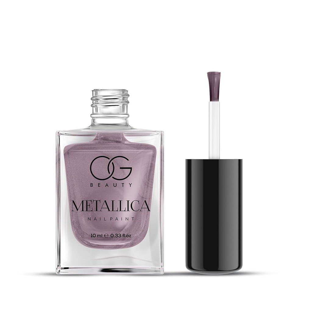 OG Beauty Premium Opal Purple Metallica Nail Polish – High-Shine Metallic Purple Nail Paint with Long-Lasting Glossy Finish, Quick Dry & Chip-Resistant Formula for Salon and Home Use – 10 ML