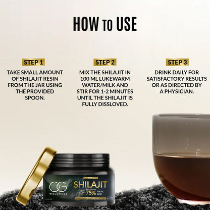 OG Wellness Pure Himalayan Shilajit Resin 20 GM – Natural Energy Booster with 75% Fulvic Acid for Strength, Stamina & Immunity