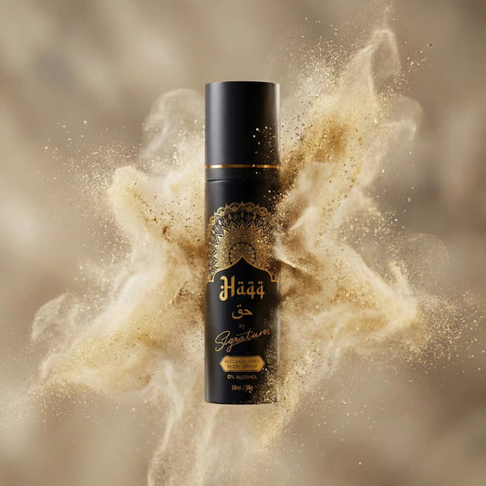Signature ‘Haqq’ No Alcohol Body Spray – Bold & Long Lasting Premium Fragrance | 50ML + Get 1 Mystery Perfume FREE