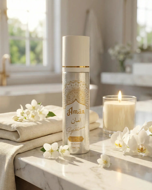 Signature ‘Aman’ No Alcohol Body Spray – Long Lasting Premium Fragrance | 50ML + Get 1 Mystery Perfume FREE