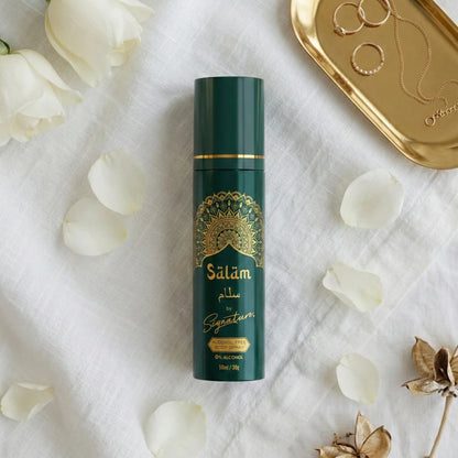 Signature ‘Salam’ No Alcohol Body Spray – Premium Long Lasting Fragrance | 50ML + Get 1 Mystery Perfume FREE