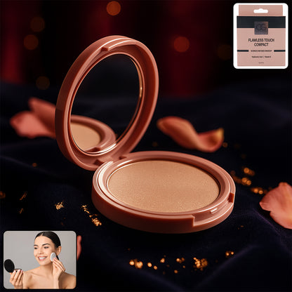OG Beauty Hazelnut Flawless Touch Compact Powder – Shade Brew – Enriched with Hyaluronic Acid & Vitamin E – 9 GM – Long Lasting Matte Finish Face Makeup