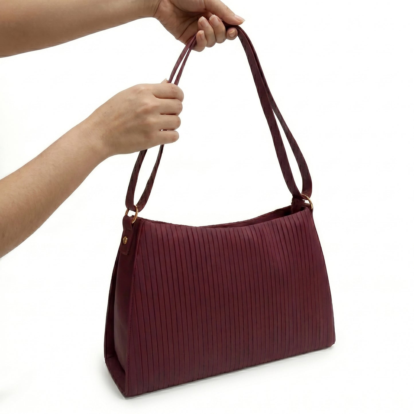 Velvet Wine Elegance Shoulder Bag