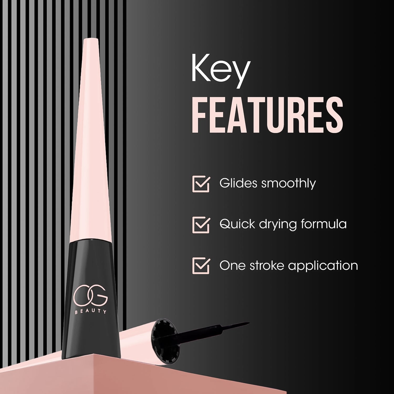 OG Beauty Mystic Eyeliner 4.5 ml – Intense Matte Waterproof Liquid Eyeliner with Precision Brush, Smudge-Proof & Long-Lasting Eye Makeup