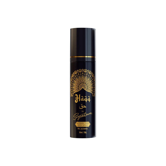 Signature ‘Haqq’ No Alcohol Body Spray – Bold & Long Lasting Premium Fragrance | 50ML + Get 1 Mystery Perfume FREE