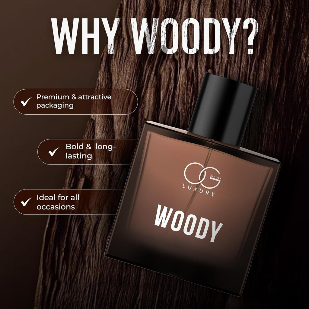 OG Luxury Woody Eau De Parfum 50 ML – Long-Lasting Premium Unisex Perfume with Warm & Refined Woody Fragrance for Men and Women