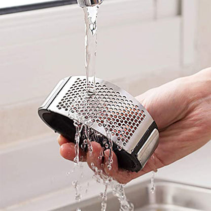 Multipurpose Garlic Presser Squeeze Press Crusher Stainless Steel Kitchen Tools Quick Handy Ginger Garlic Crusher