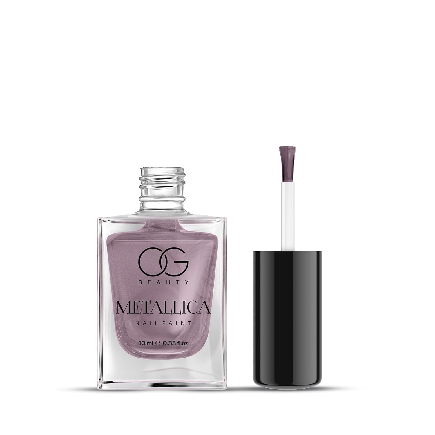 OG Beauty Premium Rose Chrome Metallica Nail Polish – High-Shine Metallic Nail Paint with Long-Lasting Glossy Finish, Quick Dry & Chip-Resistant – 10 ML