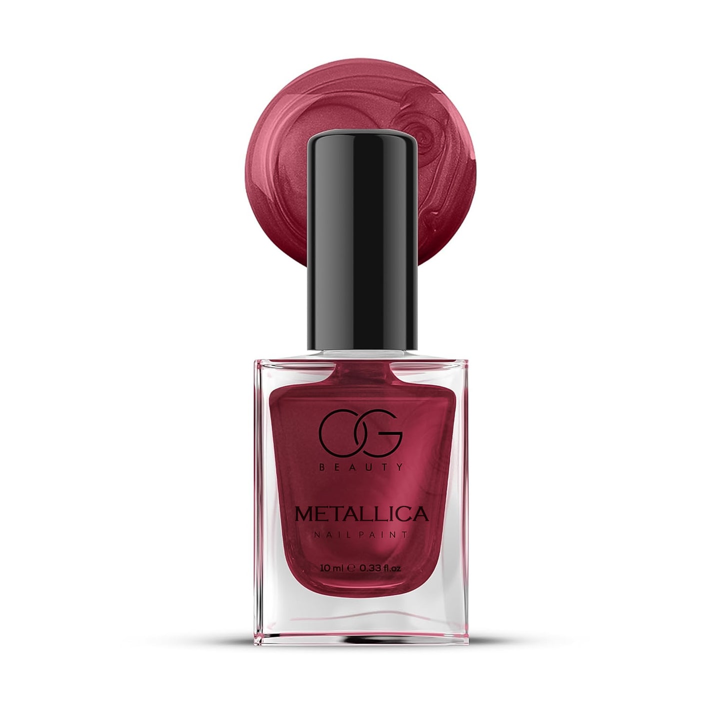 OG Beauty Scarlet Red Metallica Nail Polish + FREE Assorted Nail Paint