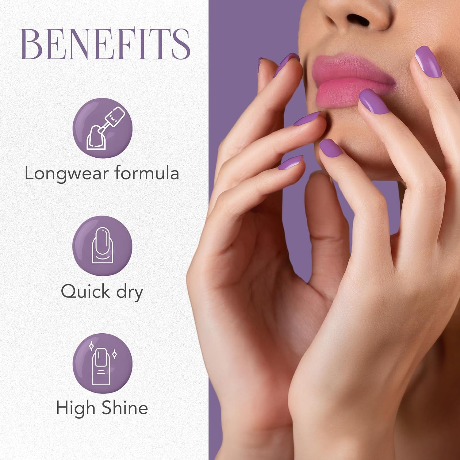 OG Beauty Berry Eclipse Gel Intense Nail Polish 10 ML – Long-Lasting, Quick Dry, Chip-Resistant Gel Finish Nail Paint for Salon & Home Use