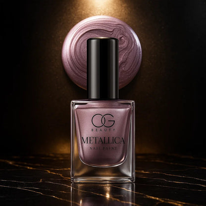OG Beauty Rose Chrome Metallica Nail Polish + FREE Assorted Nail Paint