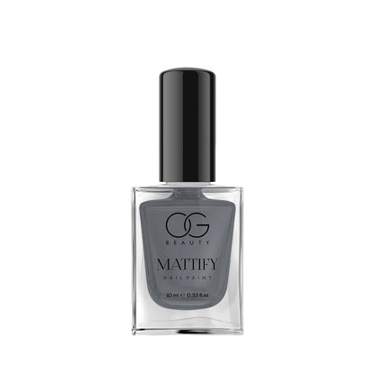 OG Beauty Calm Grey Matte Nail Paint + FREE Assorted Nail Paint