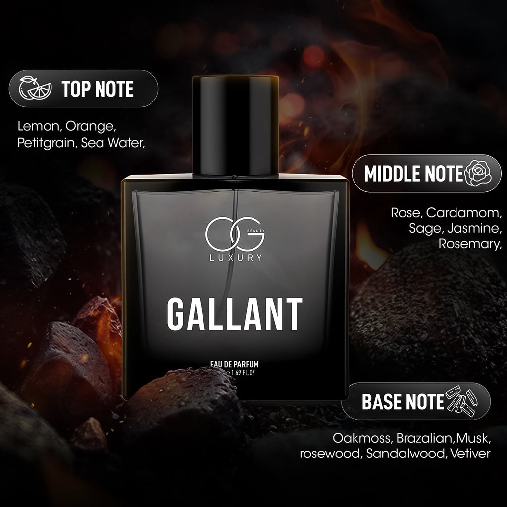 OG Luxury Gallant Eau De Parfum for Men – Premium Long-Lasting Perfume with Bold, Woody & Spicy Notes – 50 ML