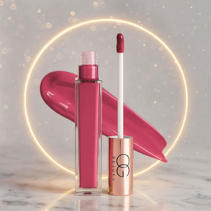 OG Beauty Berry Blossom Moisture Lock Liquid Lipstick – Long Lasting Matte Finish with Hyaluronic Acid & Vitamin E – 4.5 ML – Hydrating, Soft & Nourished Lips