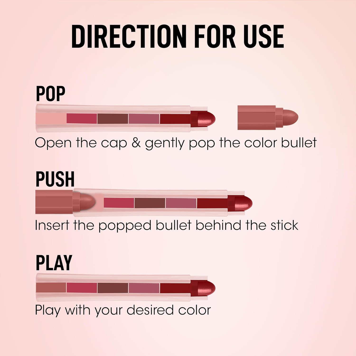 OG Beauty Sensational 5-in-1 Lipstick – Multi-Color Stick with Vitamin E – Long Lasting Matte & Creamy Finish – 7.5 GM – Travel-Friendly Lip Makeup