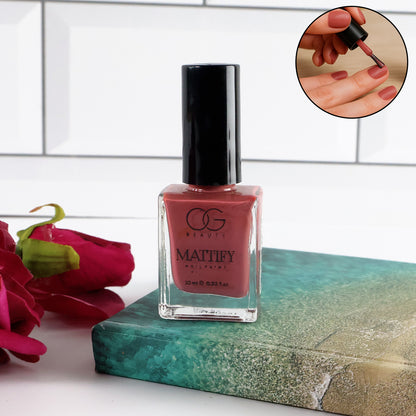 OG Beauty Perfect Pink Matte Nail Paint + FREE Assorted Nail Paint
