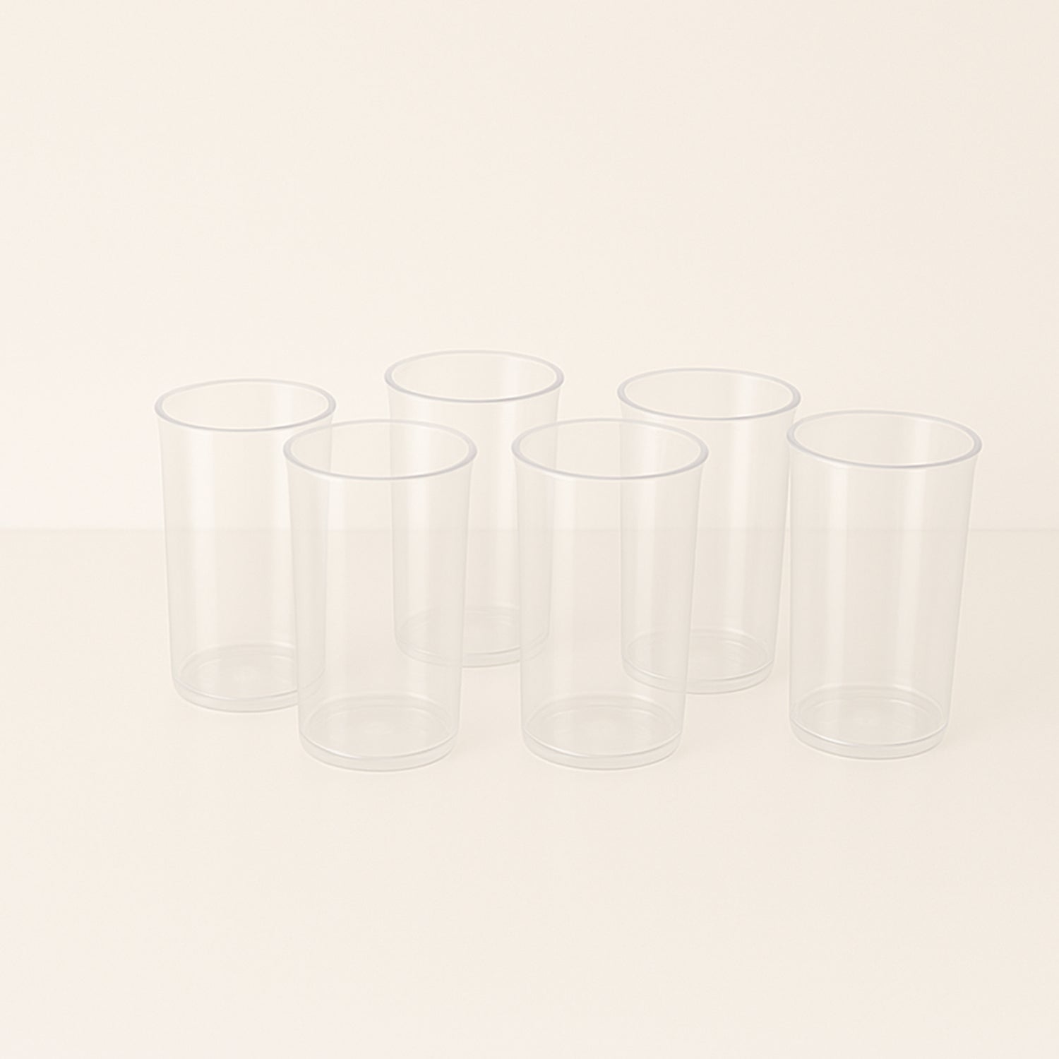 Supermom Plastic Martini Clear Glass Set – 6 Pc, 300 ML Each, Unbreakable & Reusable