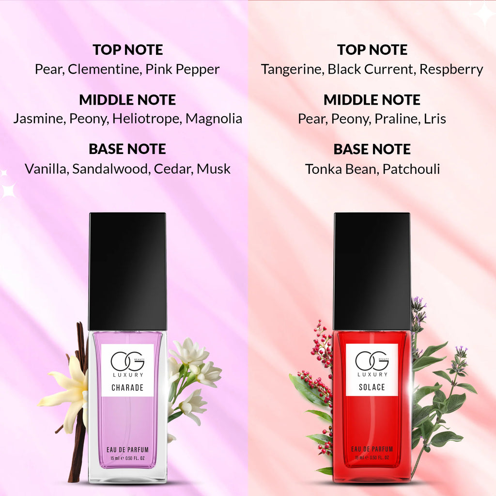 OG Beauty Luxury Pure Elegance Eau De Parfum Gift Set – 4 Pcs (Charade, Solace, Enchant, Pristine) | 20 ml Each – Long-Lasting Premium Fragrances for Men & Women