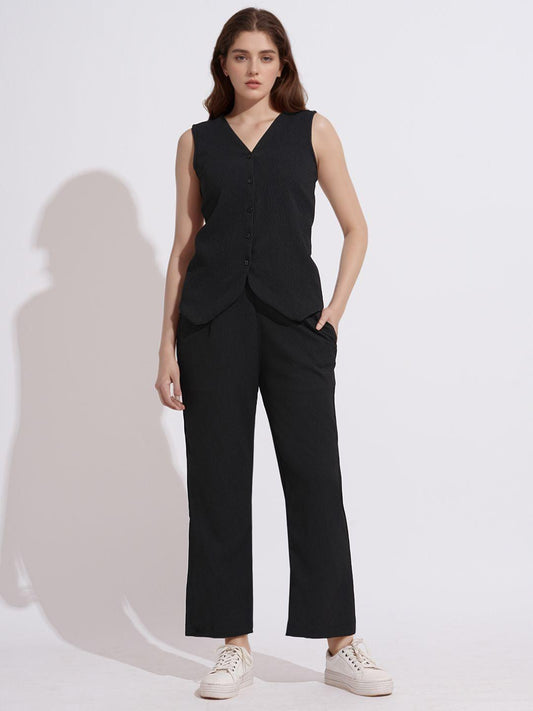 BYMN VYR V-Neck Waistcoat With Trousers